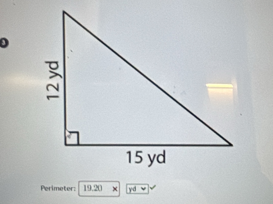 Perimeter: 19.20 × yd