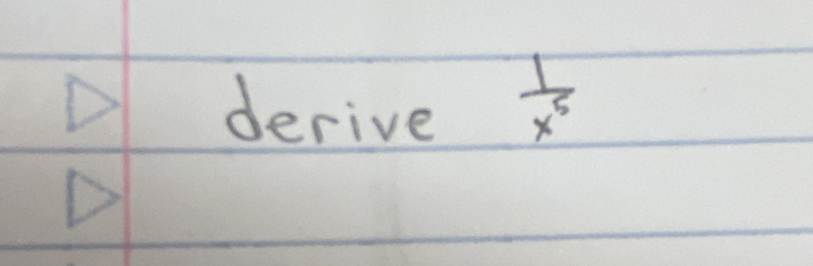 derive  1/x^5 