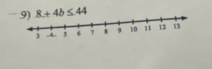 8+4b≤ 44