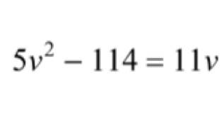 5v^2-114=11v