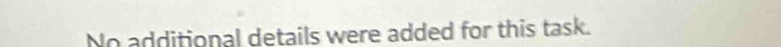 No additional details were added for this task.