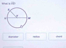 What is overline VS
diameter radius chard