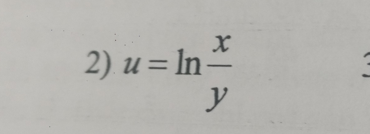 u=ln  x/y 