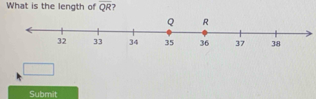 What is the length of overline QR
frac  
Submit