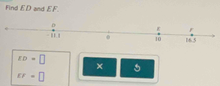 Find ED and EF.
ED=□
×
EF=□