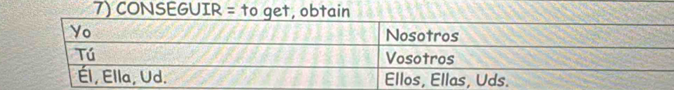 CONSEGUIR = to get, obtain