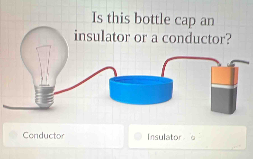 Is this bottle cap an 
Conductor Insulator