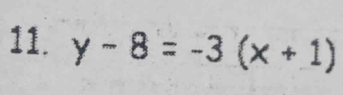 y-8=-3(x+1)