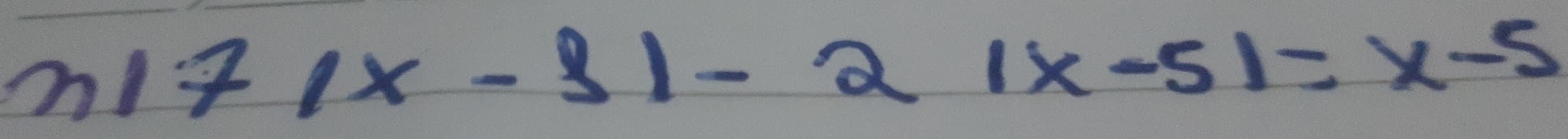 ml 7(x-9)-2(x-5)=x-5