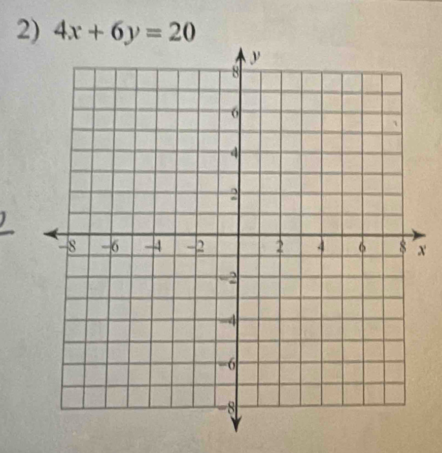 4x+6y=20
x