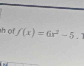 of f(x)=6x^2-5.1