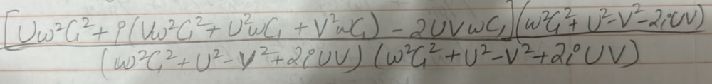 frac [uv^2c^2+P(uv^2c^2+u^2uC_1+v^2uC_1)-2uvwc)(w^2c^2+u^2-v^2-2wv)(w^2c^2+u^2-v^2+2ivv)