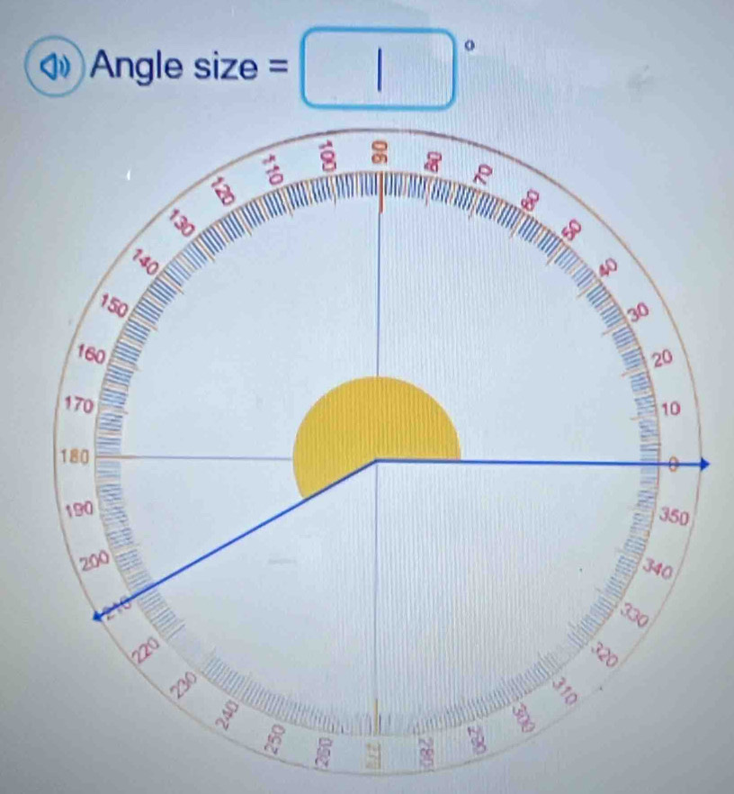 ◆ Angle size =