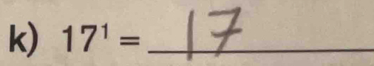 17^1= _