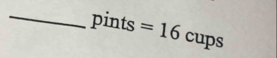 1r ts =16cups