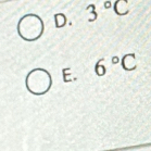 D. 3°C
E. 6°C