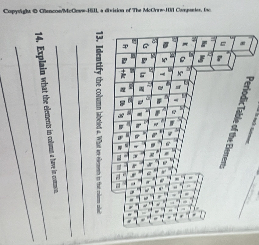 Copyright O Glencoe/McGraw-Hill, a division of The McGraw-Hill Companies, fne. 
a