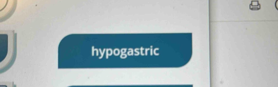 hypogastric