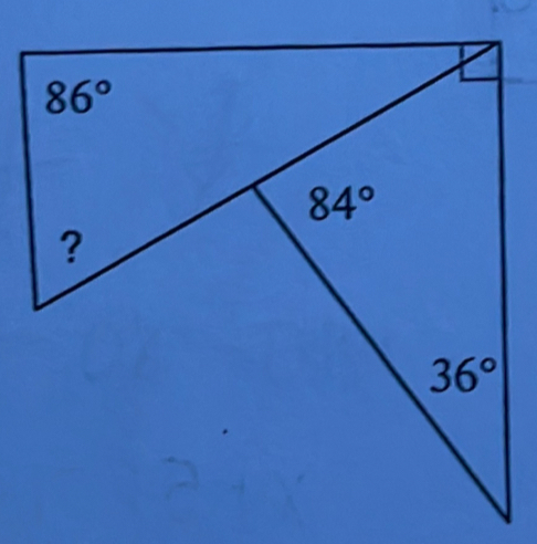 86°
84°
？
36°