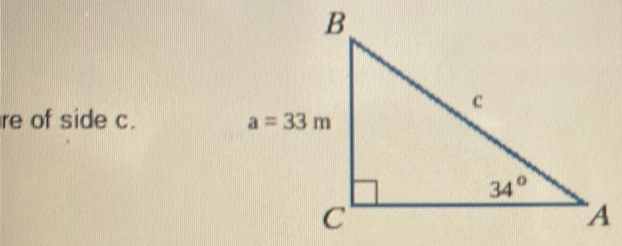 re of side c.