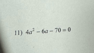 4a^2-6a-70=0