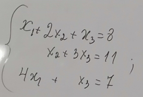 beginarrayl x_1+2x_2+x_3-2 x_3+y_3y_3=1 4x_1