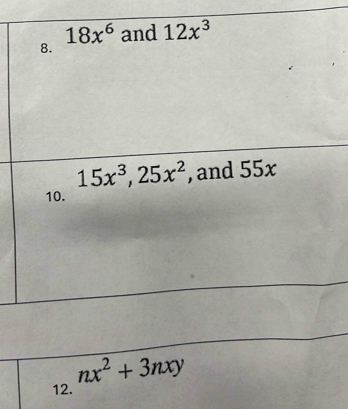 nx^2+3nxy
12.