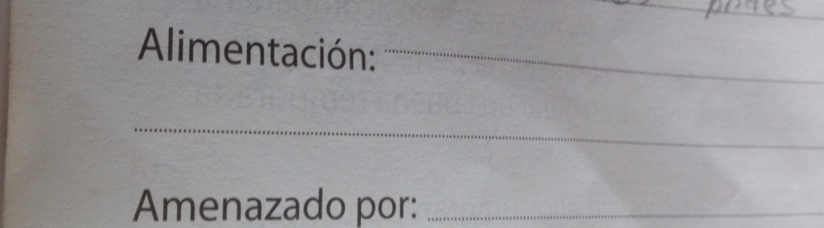 Alimentación:_ 
_ 
Amenazado por:_