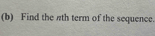 Find the nth term of the sequence.