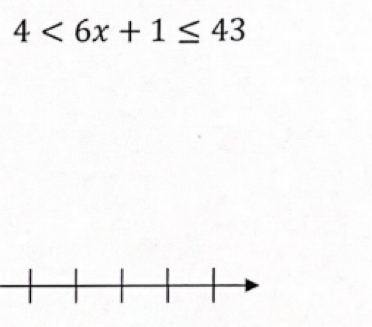 4<6x+1≤ 43