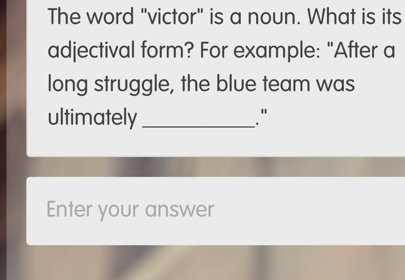 Solved: The word 