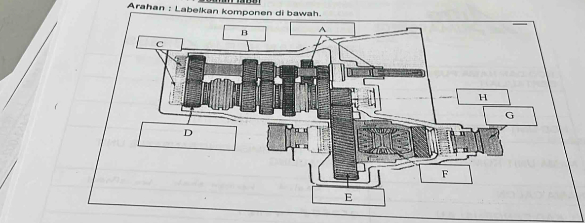 Arahan : Labelkan komponen di bawah.