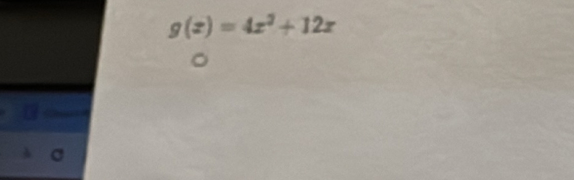 g(x)=4x^2+12x