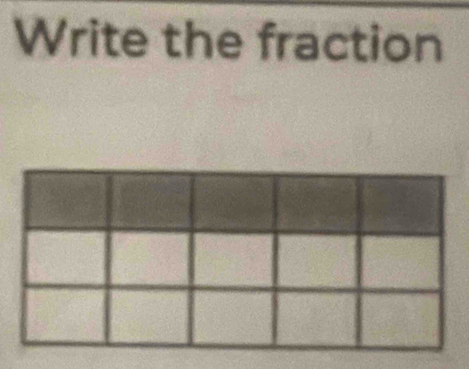 Write the fraction