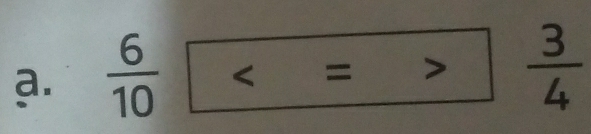  6/10  ·  3/4  frac □^ 1/2 = □ /□  