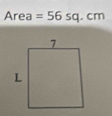 Area =56sq.cm