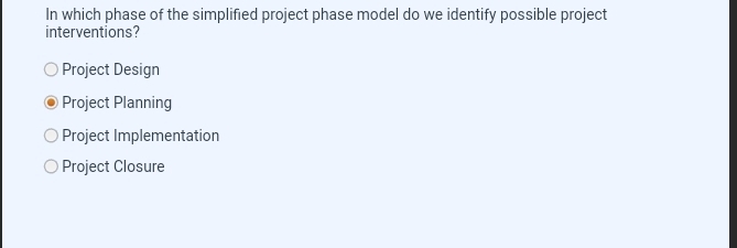 Solved: In which phase of the simplified project phase model do we ...