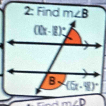 2: Find m∠ B