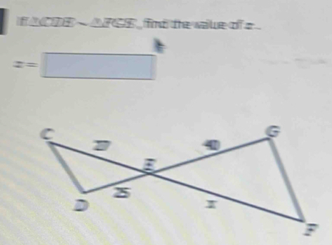 sim △ HCSS find the vake of
x=□