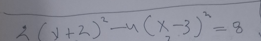 2(x+2)^2-4(x-3)^2=8