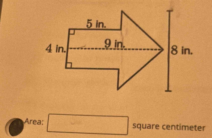 Area: square centimeter