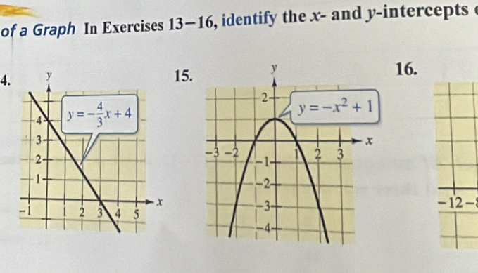 Solved: of a Graph In Exercises 13-16 , identify the x- and y ...