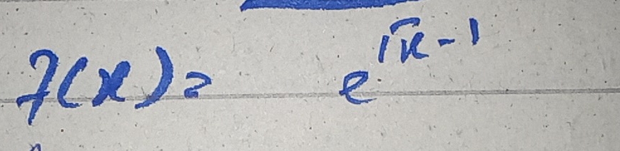 f(x)=e^(ln -1)