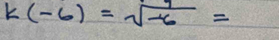 k(-6)=sqrt(-6)=