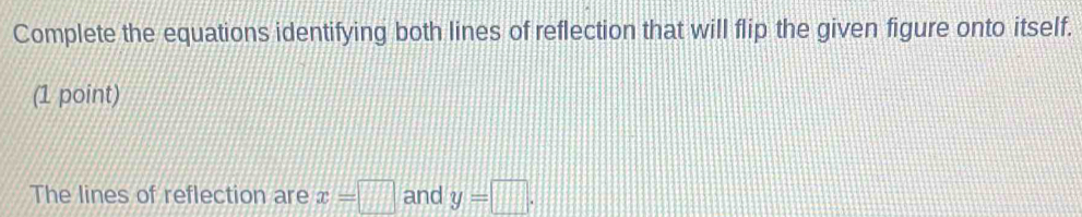 Complete the equations identifying both lines of reflection that will ...