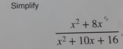 Simplify
x² + 10x + 16