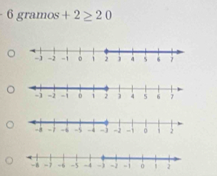 6 gramos +2≥ 20