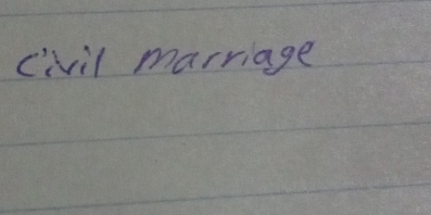 civil marriage