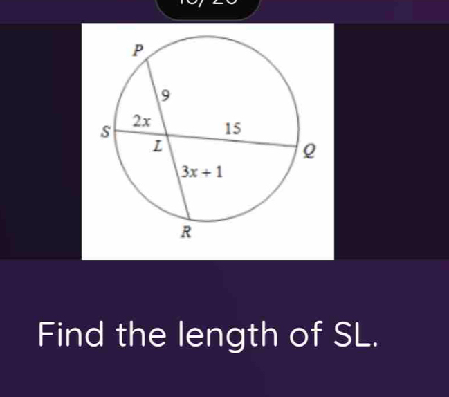 Find the length of SL.