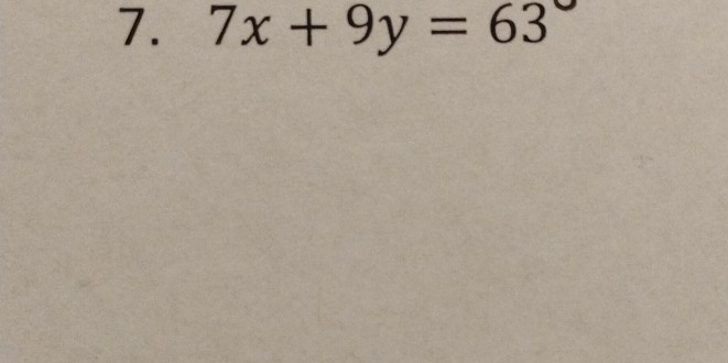 7x+9y=63°